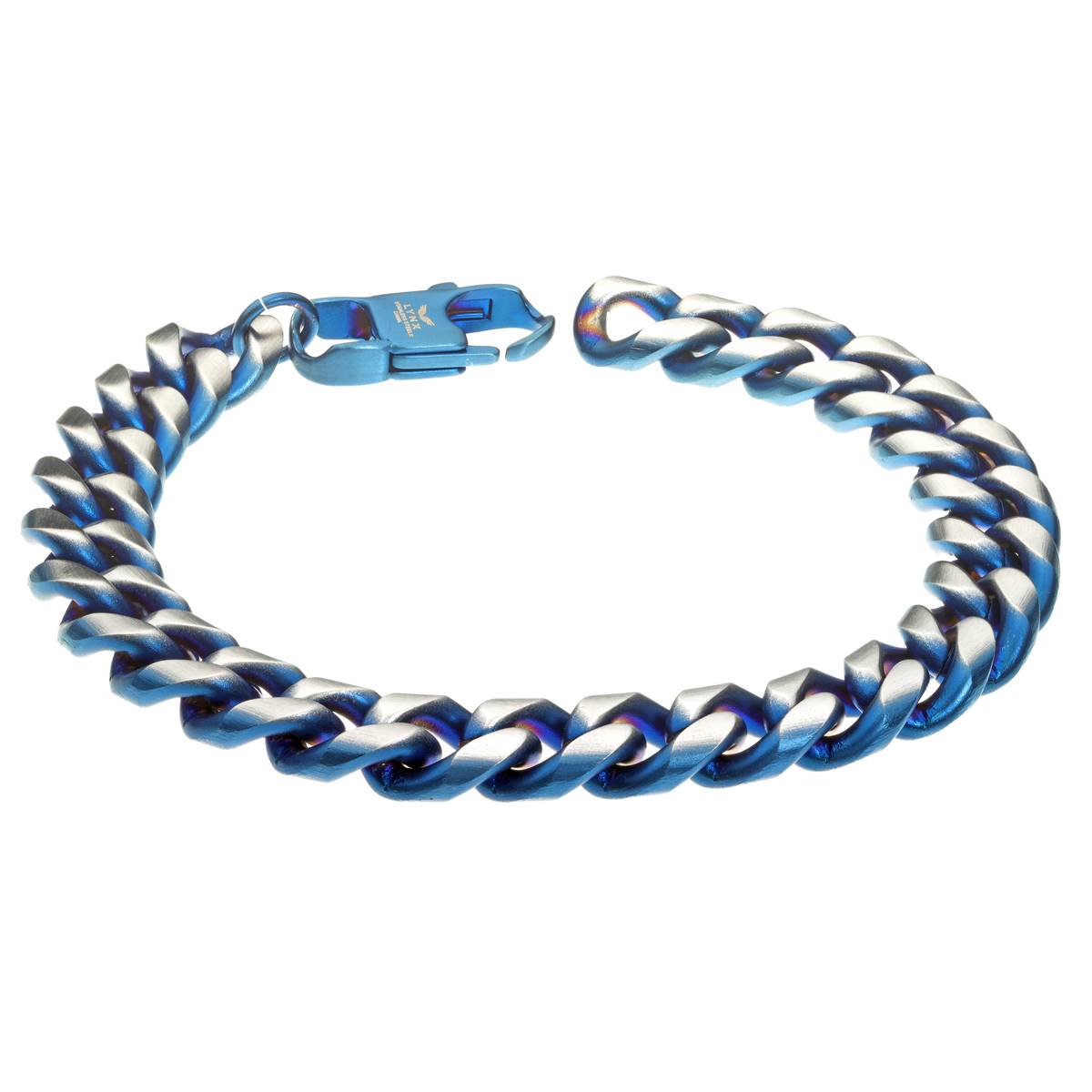 Mens Lynx Stainless Steel Curb Chain Bracelet