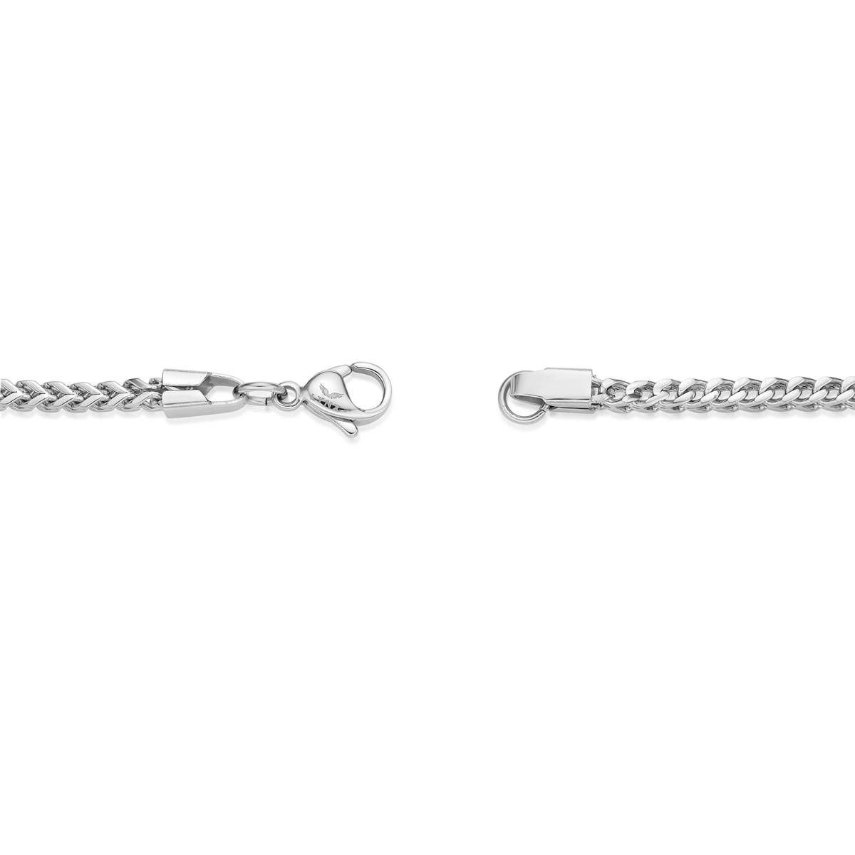 Mens Lynx Stainless Steel Franco Chain Necklace