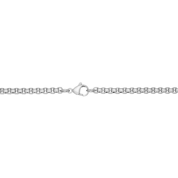 Mens Lynx Stainless Steel Square Rolo Chain Necklace alternate view
