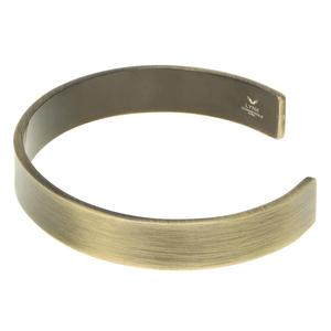 Mens Lynx Stainless Steel Gold Antique Cuff Bangle Bracelet alternate view