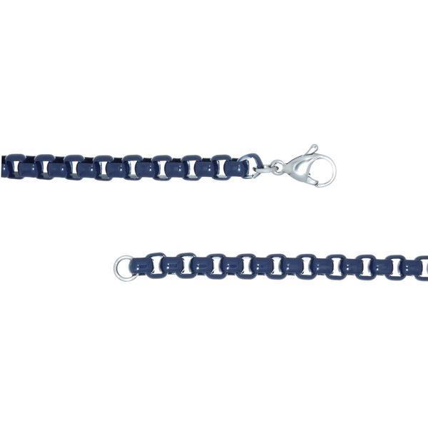 Mens Lynx Stainless Steel Acrylic Box Chain Bracelet alternate view