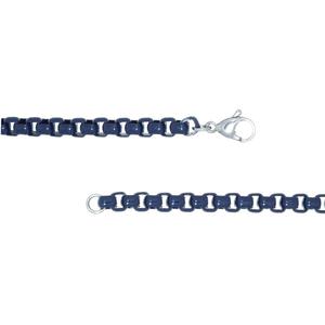Mens Lynx Stainless Steel Acrylic Box Chain Bracelet alternate view