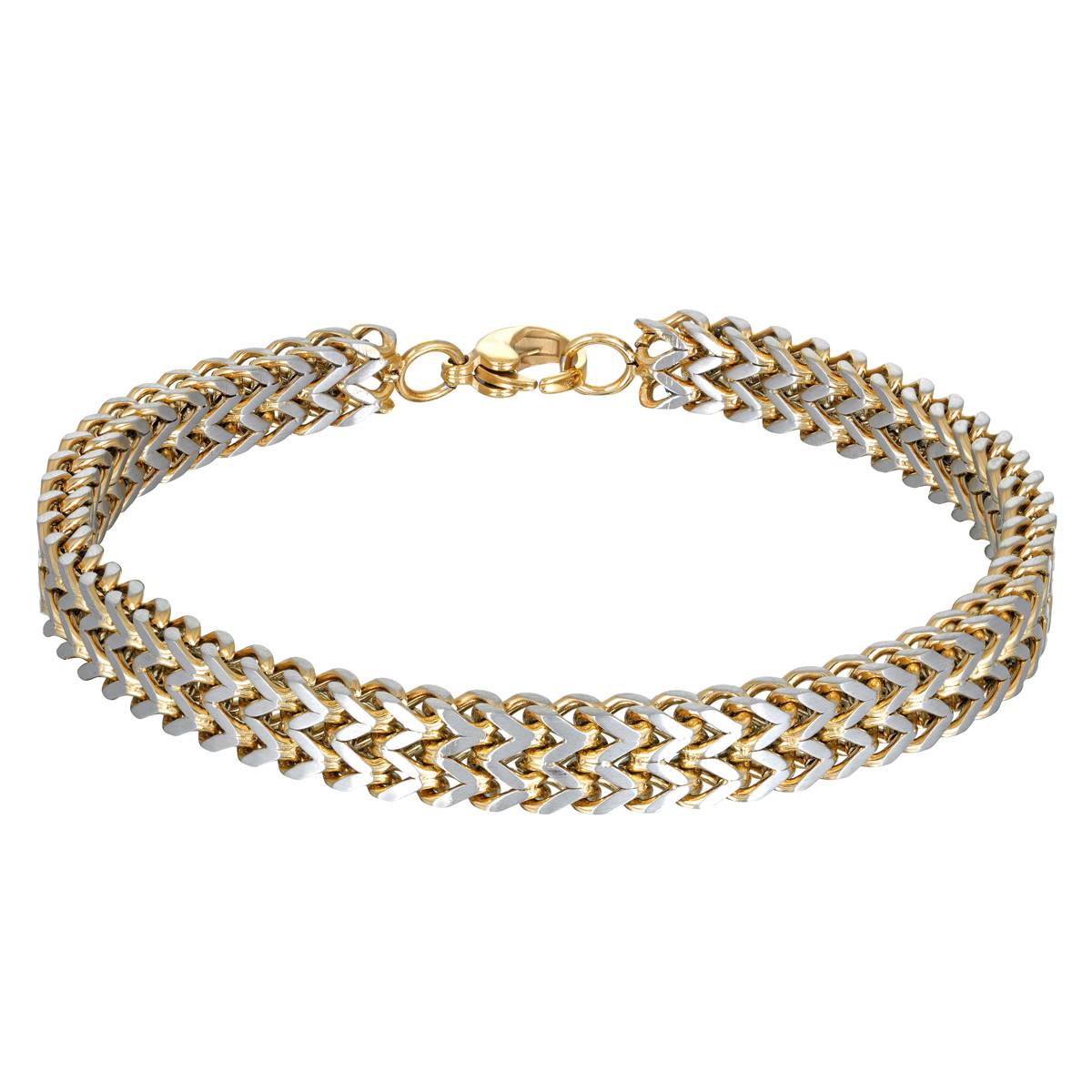 Mens Lynx Stainless Gold-Tone Bracelet