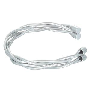 Mens Lynx Stainless Steel Twisted Cuff Bangle Bracelet alternate view