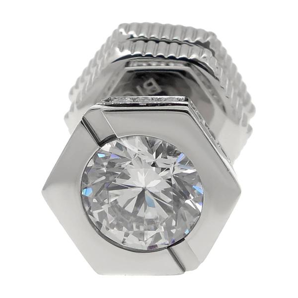 Mens Lynx Stainless Steel Mano Stud Hex Earring alternate view
