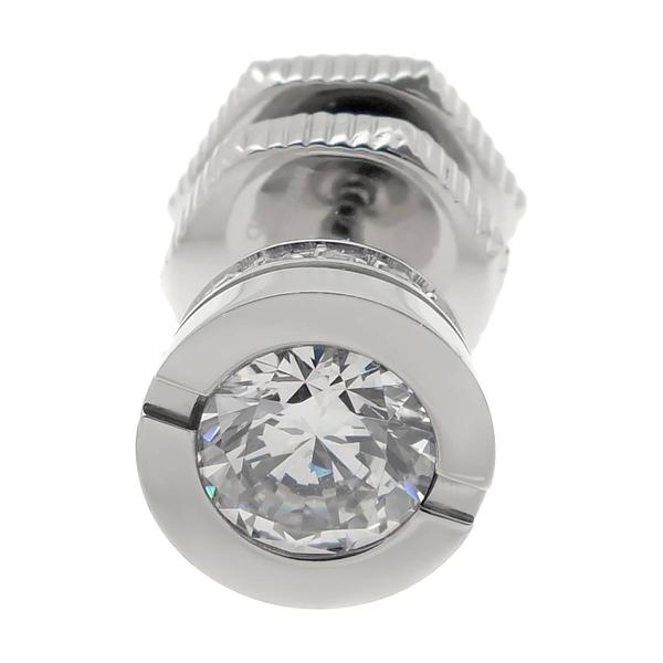 Mens Lynx Stainless Steel Mano Stud Round Earring alternate view