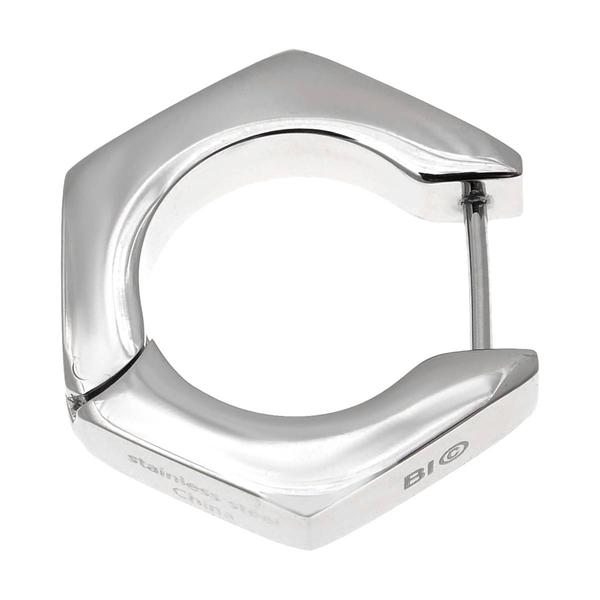 Mens Lynx Stainless Steel Stud Hoop Earring alternate view