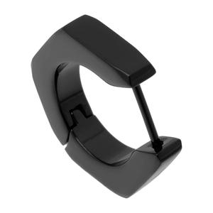 Mens Lynx Stainless Steel Black Ion Plating Stud Hoop Earring alternate view