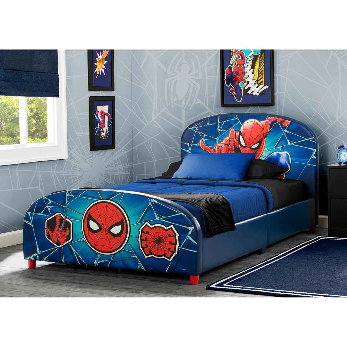 Delta Children Spider-Man Upholstered Twin Bed