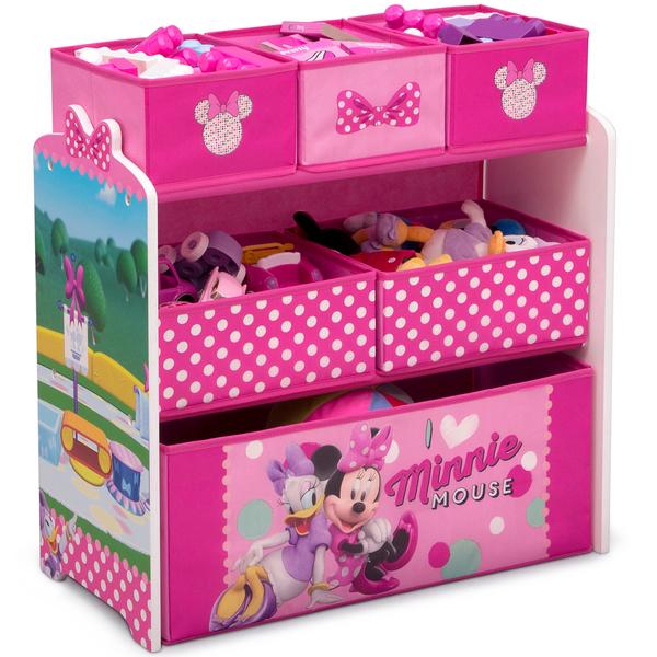 Delta Children Disney Minnie Mouse Six Bin Toy Storage Organizer
