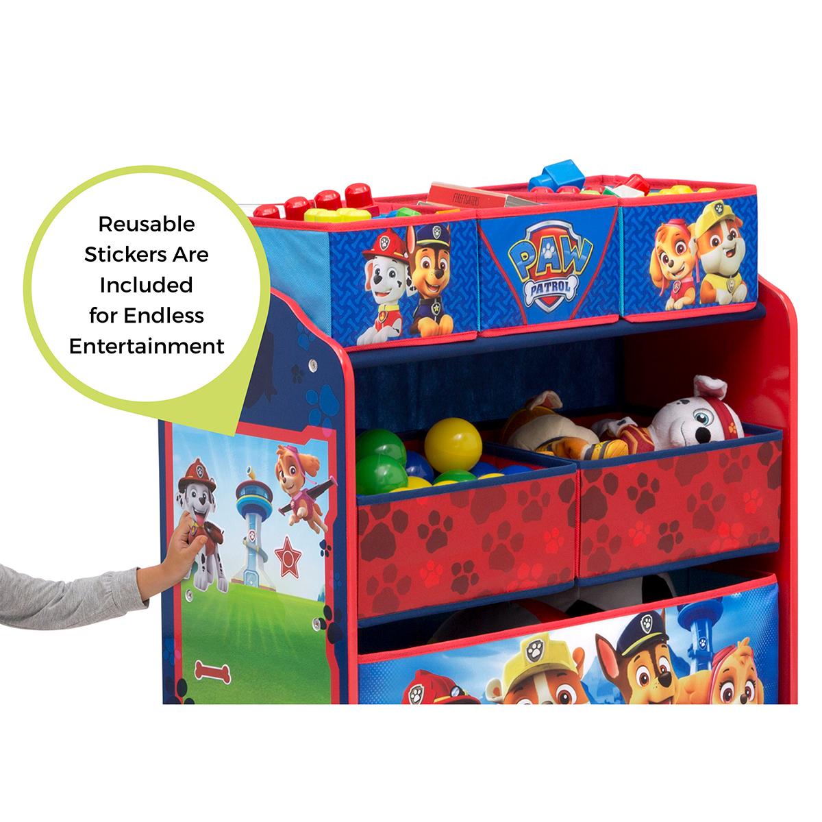 Delta Children Nick Jr. Paw Patrol 6 Bin Toy Storage Organizer