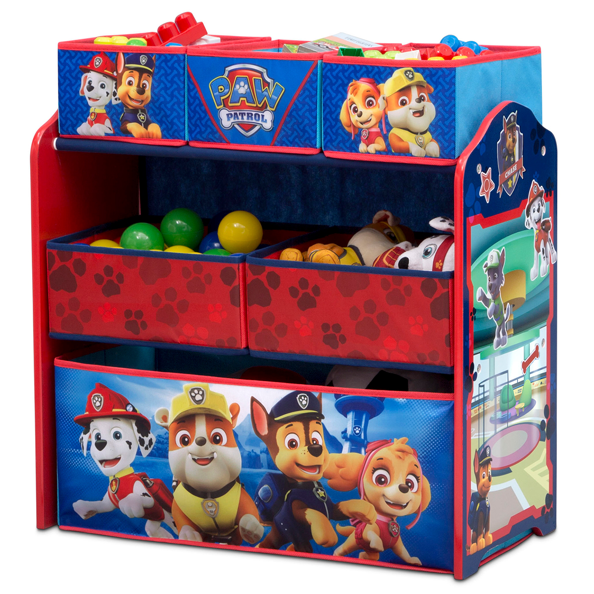 Delta Children Nick Jr. Paw Patrol 6 Bin Toy Storage Organizer