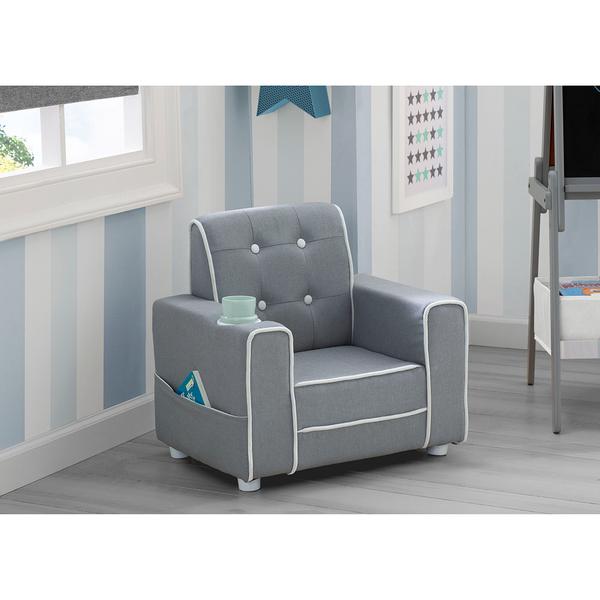 Delta Children Chelsea Kids Upholstered Chair with Cup Holder alternate view