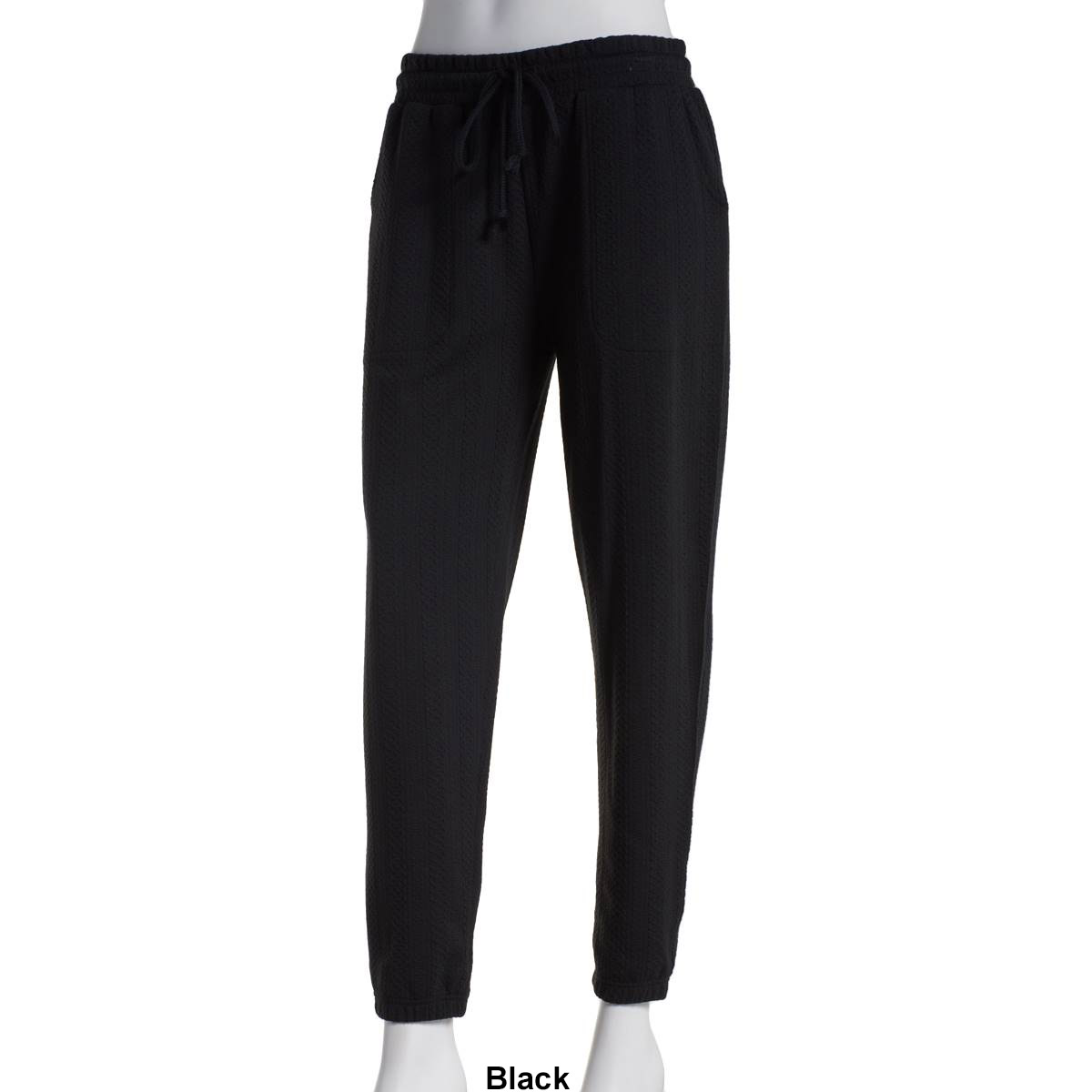 Womens Ebb & Flow Textured Cable Joggers With Pockets