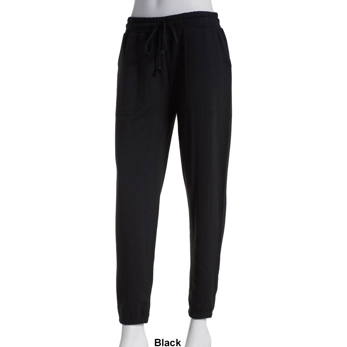 Womens Ebb & Flow Textured Cable Joggers with Pockets