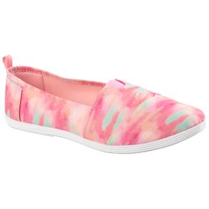 Womens Ashley Blue Center Gore Tie Dye Slip-on Flats - Pastel