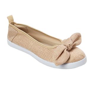 Womens Take A Walk Bow Skimmer Twin Gore Slip-On Flats