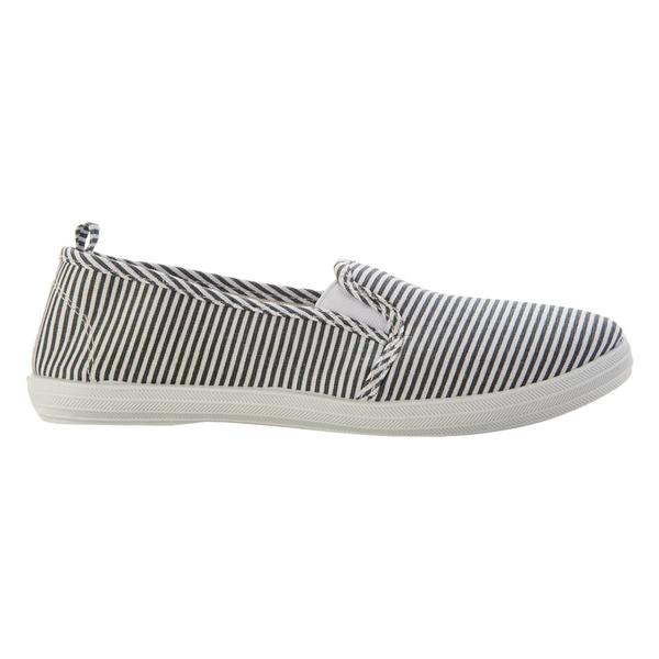 Womens Take A Walk Twin Gore Pinstripe Canvas Flats alternate view