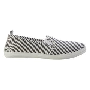 Womens Take A Walk Twin Gore Pinstripe Canvas Flats alternate view