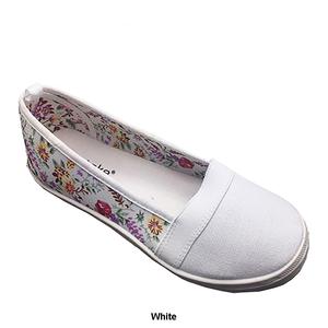 Womens Ashley Blue Floral Back Flats alternate view