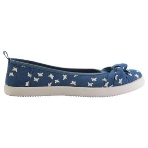 Womens Take A Walk Knot Butterfly Denim Fashion Sneakers alternate view