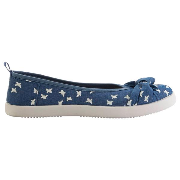 Womens Take A Walk Knot Butterfly Denim Fashion Sneakers alternate view