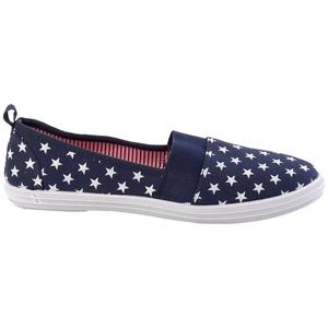 Womens Ashley Blue Navy with Stars Canvas Slip Ons alternate view