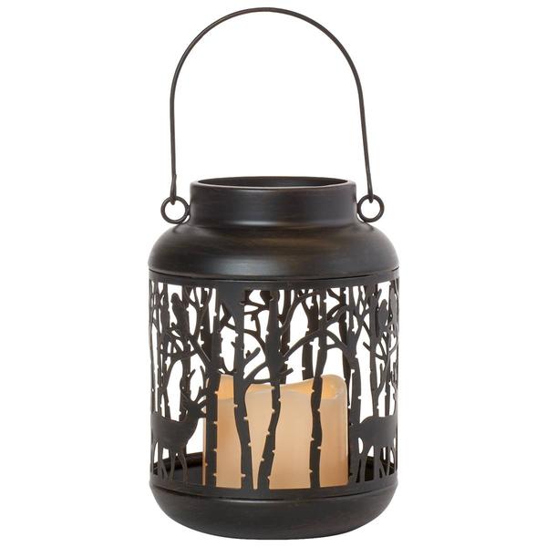 Metal 7in. Woodland LED Lantern
