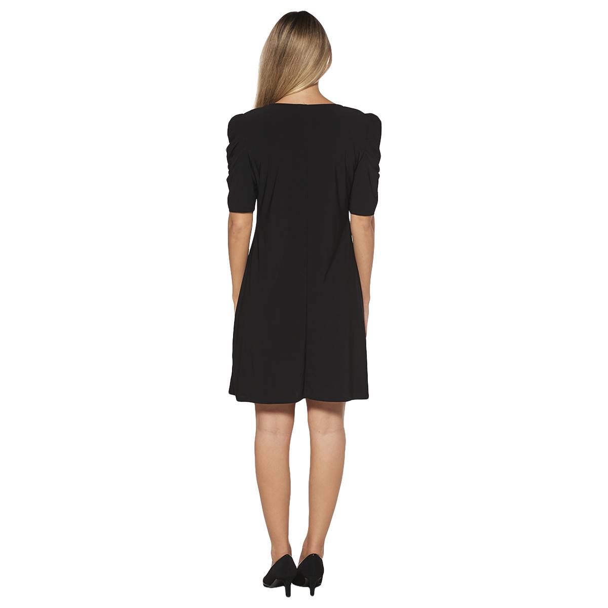 Womens MSK Caterpillar Sleeve Solid Swing Dress