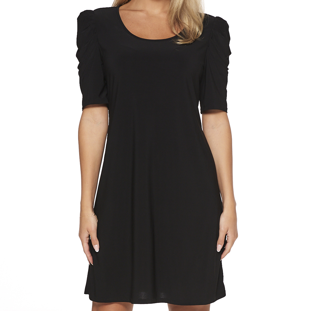 Womens MSK Caterpillar Sleeve Solid Swing Dress