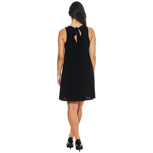 Womens MSK Sleeveless Tie Back Keyhole Solid Shift Dress alternate view