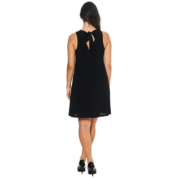 Petite MSK Sleeveless Tie Back Keyhole Solid Swing Shift Dress alternate view