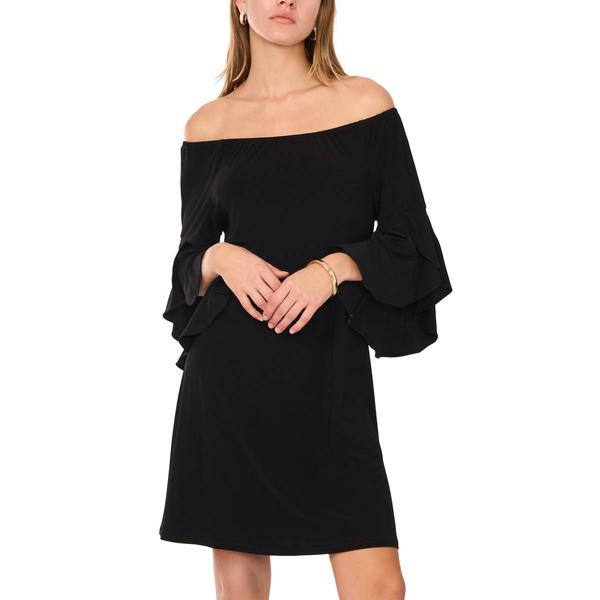 Womens MSK Ruffle Sleeve Off Shoulder Shift Dress