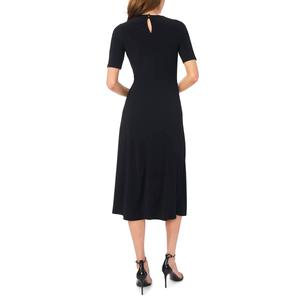 Womens MSK Short Sleeve Side Twist Solid Midi Dress alternate view