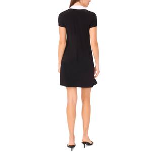 Womens MSK Short Sleeve Contrasting Collar Shift Dress alternate view