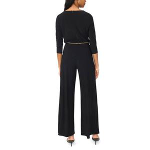 Petite MSK 3/4 Sleeve Drape Neck Belt Waist Jumpsuit alternate view