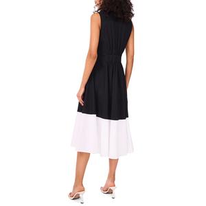 Womens MSK Sleeveless Color Block Fit & Flare Dress alternate view