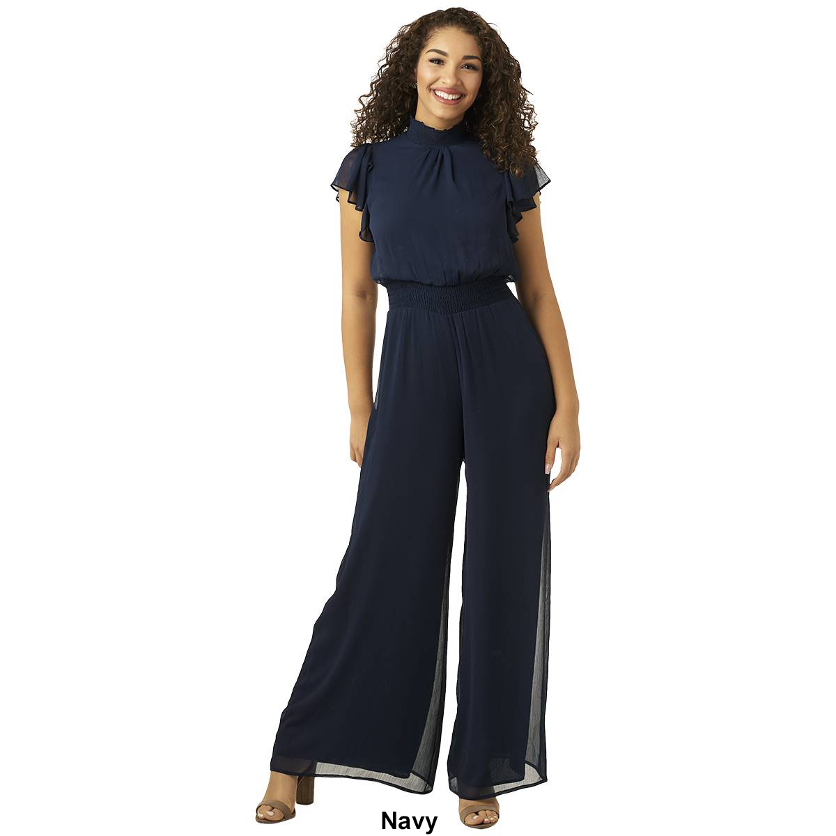 Womens MSK Smock Neck Yoryu Jumpsuit