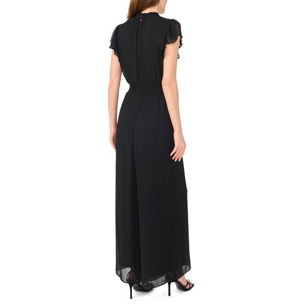 Womens MSK Flutter Sleeve Mock Neck Wide Leg Jumpsuit alternate view