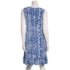 Womens MSK Sleeveless Abstract Ruffle Hem Shift Dress alternate view