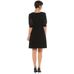 Womens MSK Short Puff Sleeve Solid Shift Dress alternate view