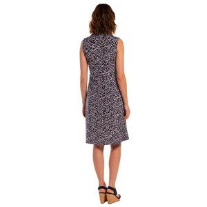 Womens MSK Sleeveless Vine Half O-Ring Zip Neck Shift Dress alternate view