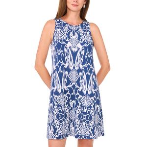 Womens MSK Sleeveless Scroll Keyhole Back Shift Dress