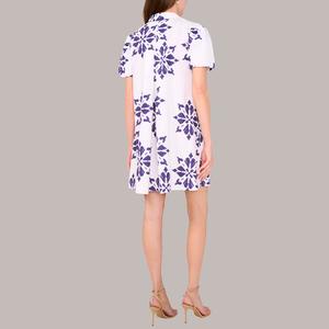 Womens MSK Short Puff Sleeve Geometric Shift Dress alternate view