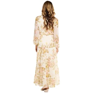 msk womens long sleeve floral maxi dress MSK Womens Long Sleeve Floral Maxi Dress at Foxvalley Mall in Aurora, IL