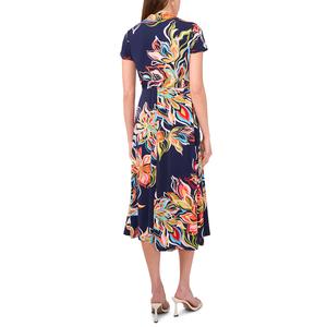 Womens MSK Short Sleeve Half Zip Neck Midi Dress alternate view