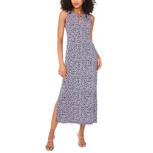 Womens MSK Sleeveless Floral Three Ring Midi Dress