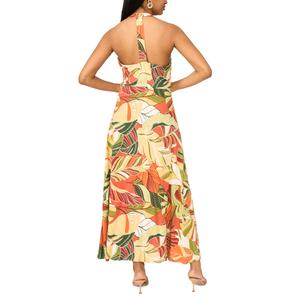 Womens MSK Sleeveless V Neck Tropical Challis Maxi Dress alternate view
