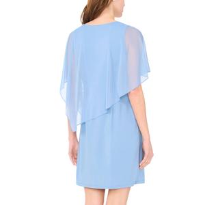 Womens MSK Pearl Floral Chiffon Overlay Shift Dress alternate view