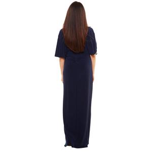 Womens MSK Rhinestone Ladder Trim Side Slit Evening Gown alternate view